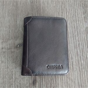 CIEPHIA RFID Blocking Trifold Genuine Leather Wallets - Brown